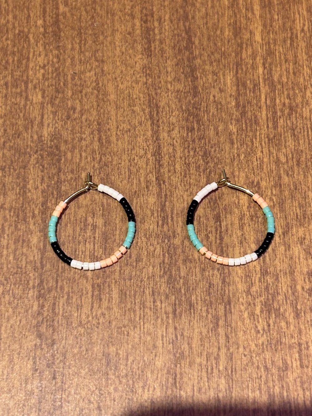 GORJANA Palm Desert Gigi Stripe Hoop Earrings NWTS - Picture 3 of 4